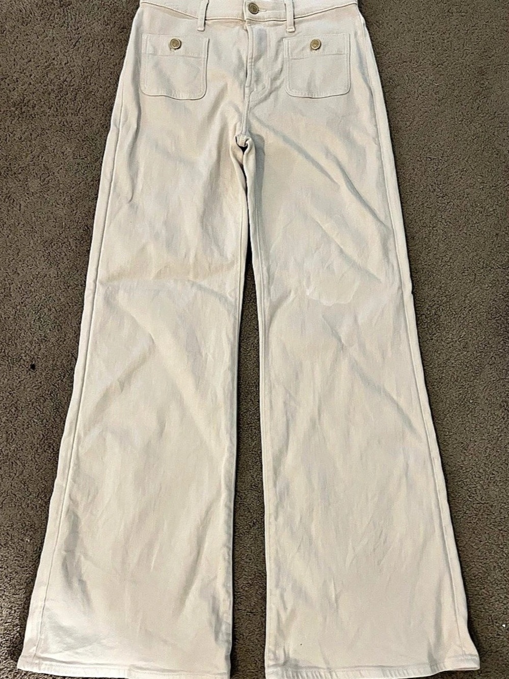 for all mankind Tailored Contoured Colored with Patch Pockets Wide Leg Cotton